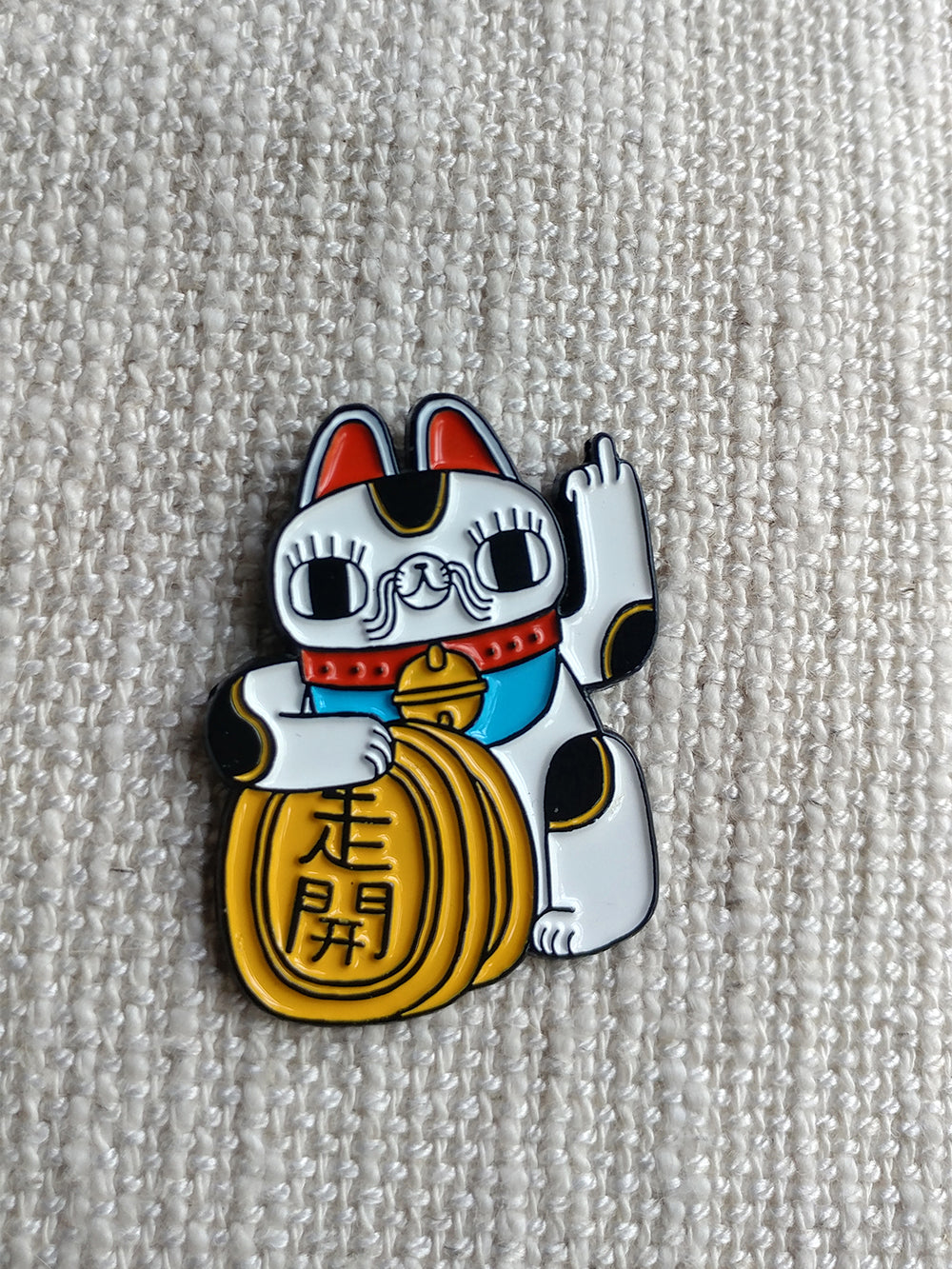 Unlucky cat Enamel pin badge